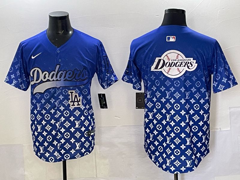 Men Los Angeles Dodgers Blank Blue Nike 2025 MLB jersey 013